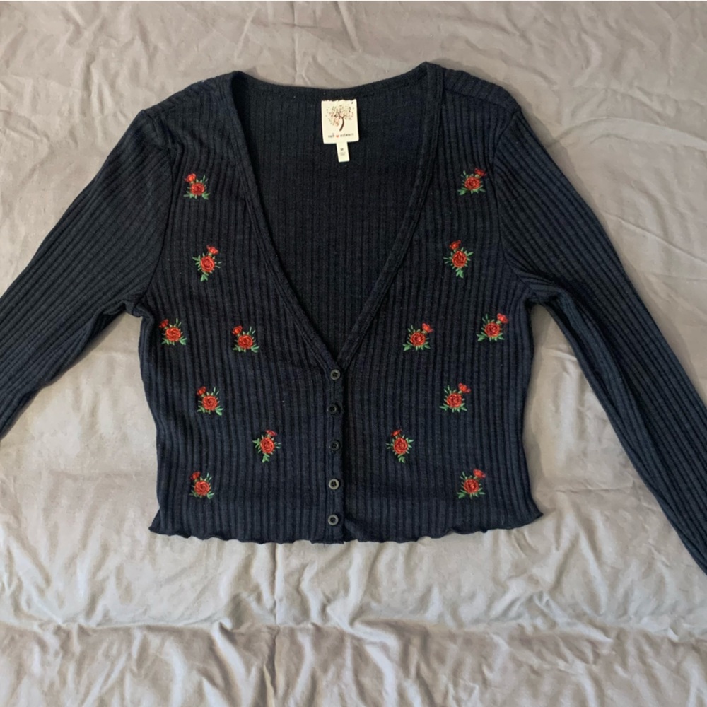 Black Cardigan Sweater